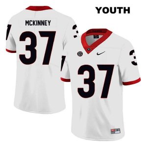 Youth Georgia Bulldogs NCAA #37 Jordon McKinney Nike Stitched White Legend Authentic College Football Jersey KFG3154XK